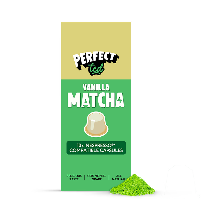 PerfectTed Cápsulas de Matcha de Grado Ceremonial Matcha de Vainilla - 15g