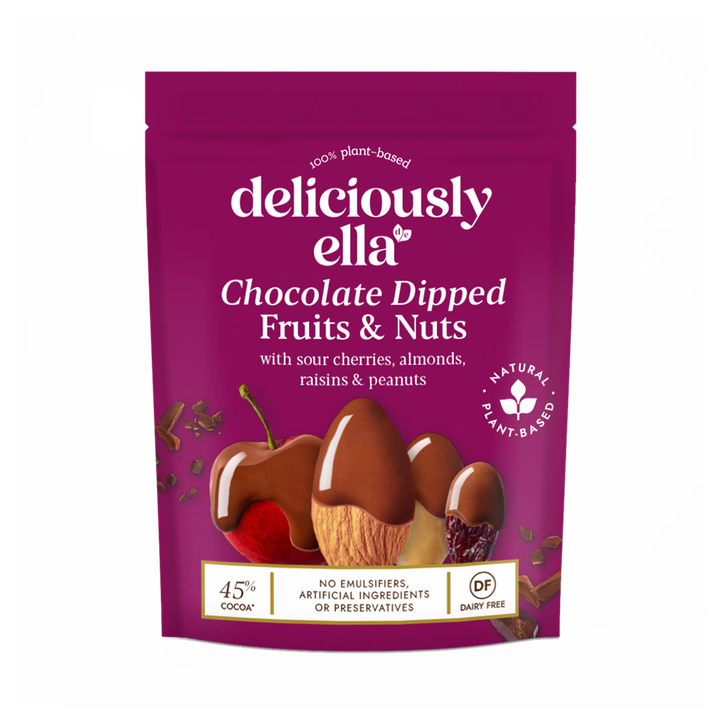 Deliciously Ella Frutas y Frutos Secos Bañados en Chocolate - 90g