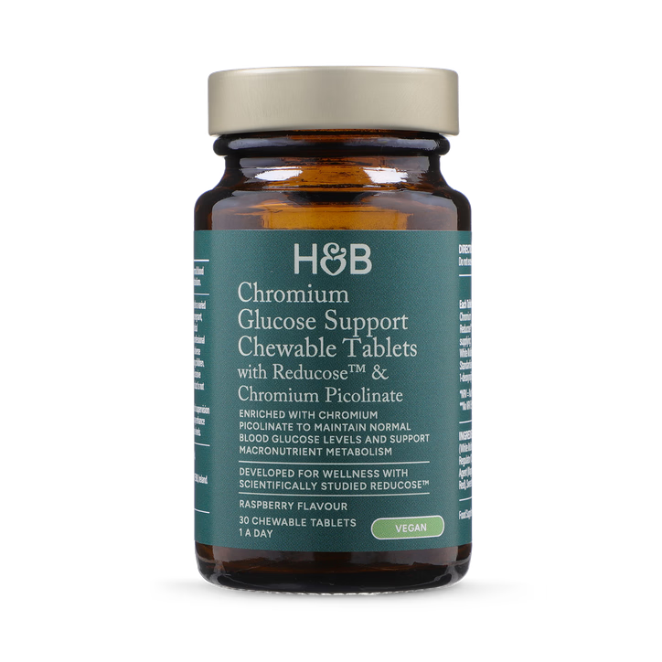 Holland & Barrett Soporte de Glucosa y Cromo - 30 Comprimidos Masticables