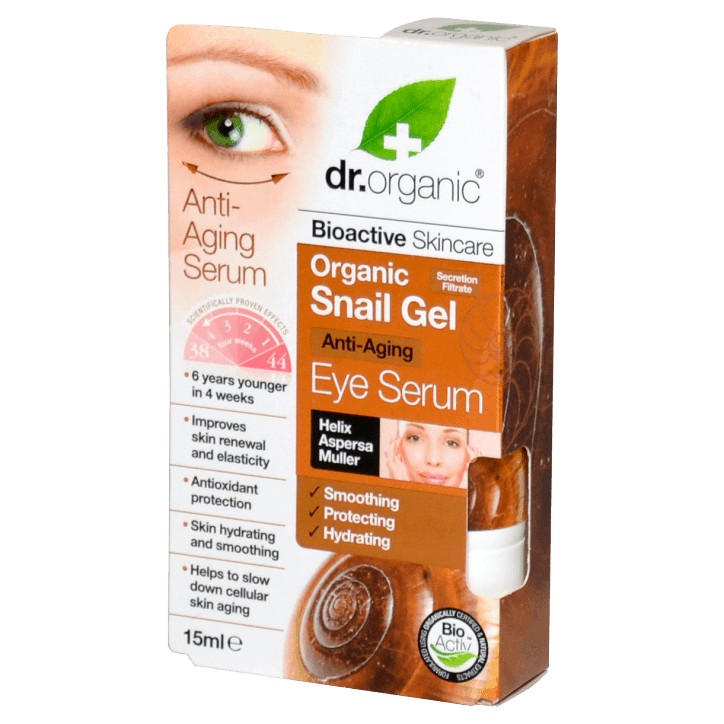 Dr Organic Serum Contorno de Ojos de Baba de Caracol - 15ml