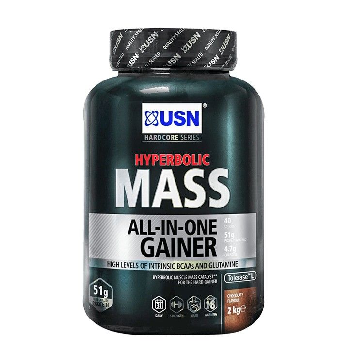 USN Hyperbolic Mass All In One Gainer Sabor Chocolate - 2kg