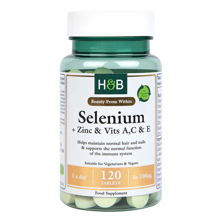 Selenio + Zinc y Vitaminas A, C y E - 120 Tabletas