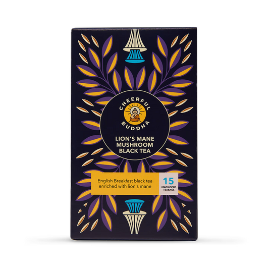 Cheerful Buddha Té Negro con Hongo Melena de León - 22,5g