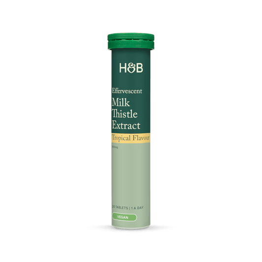Holland & Barrett Extracto de Cardo Mariano Efervescente 100mg Sabor Tropical - 20 Comprimidos