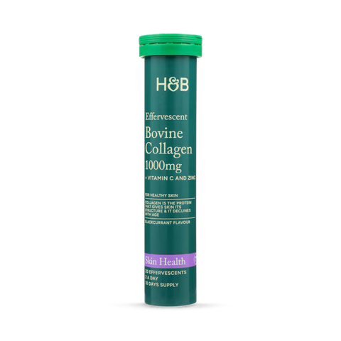 Holland & Barrett Colágeno Bovino Efervescente Sabor Grosella Negra , 20 Comprimidos de 1000 mg