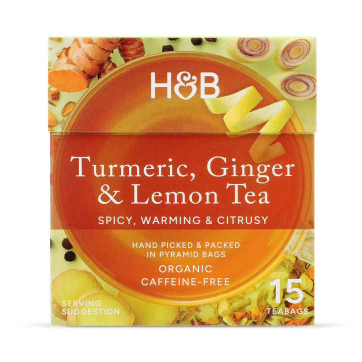 Holland & Barrett Té de Cúrcuma, Jengibre y Limón - 15 bolsitas
