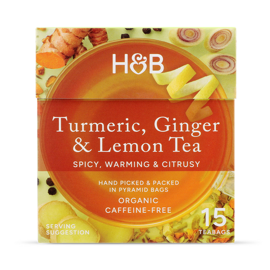 Holland & Barrett Té de Cúrcuma, Jengibre y Limón - 15 bolsitas