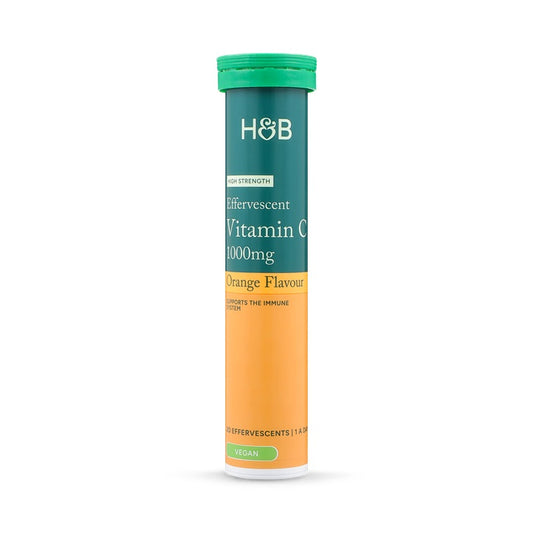 Holland & Barrett Vitamina C Efervescente de Alta Resistencia 1000mg Sabor Naranja - 20 comprimidos)