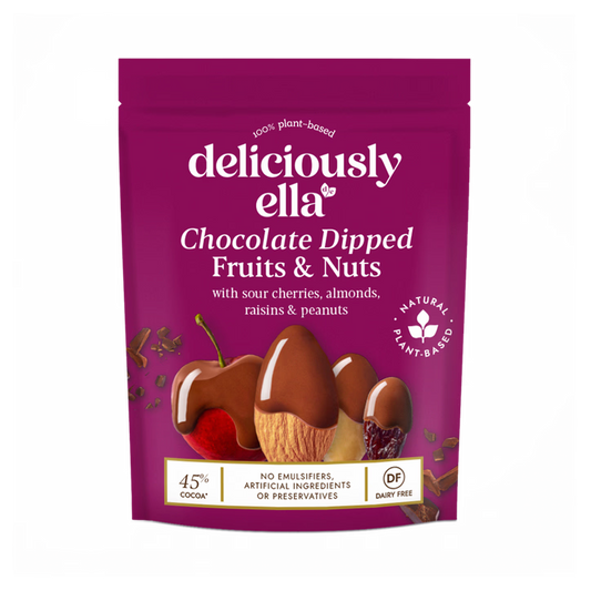 Deliciously Ella Frutas y Frutos Secos Bañados en Chocolate - 90g