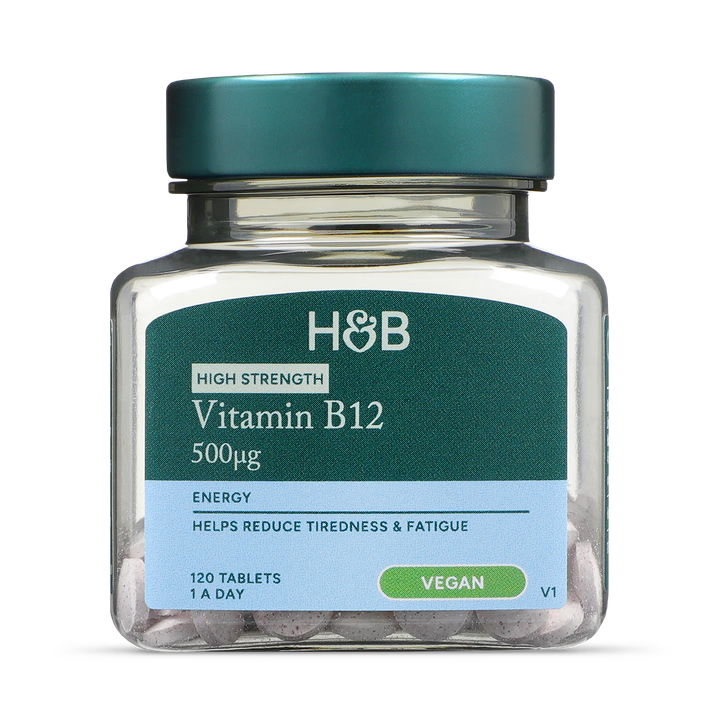 Holland & Barrett Vitamina B12 500 µg + Cianacobalamina   - 120 Comprimidos