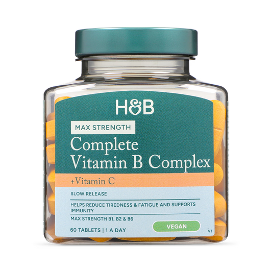 Holland & Barrett Complejo Completo de Vitamina B y Vitamina C de Maxima Potencia -60 Comprimidos