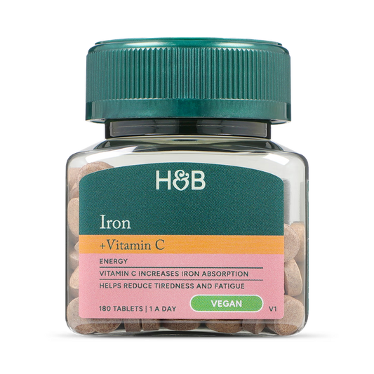 Holland & Barrett Hierro + Vitamina C - 180 Comprimidos