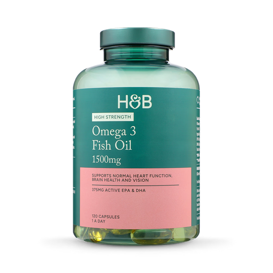 Holland & Barrett Aceite de Pescado Omega 3 1500mg Alta Potencia - 120 Cápsulas
