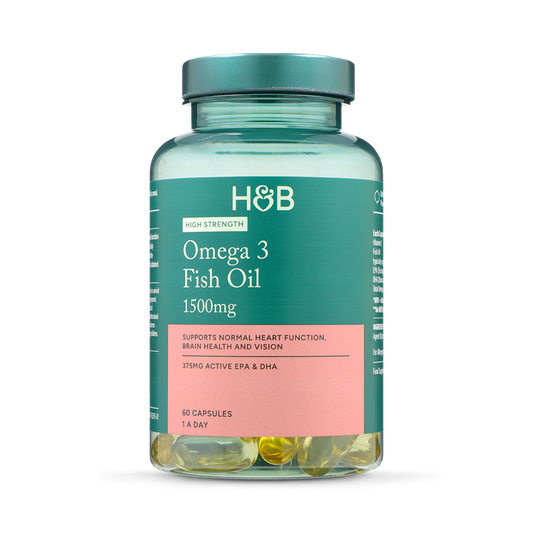 Holland & Barrett Aceite de Pescado Omega 3 1500mg Alta Potencia - 60 Cápsulas