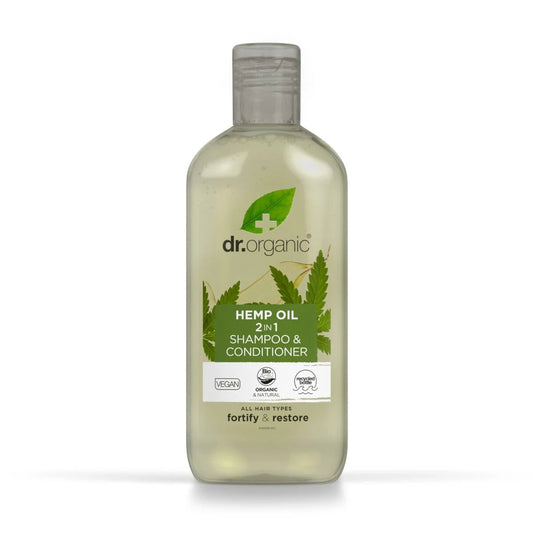 Dr Organic Champú y Acondicionador 2 en 1 de Aceite Orgánico de Cáñamo - 265ml