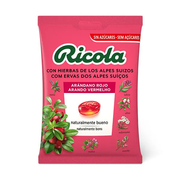 Ricola Caramelos con Hierbas Suizas Sabor Arándano Rojo - 70g