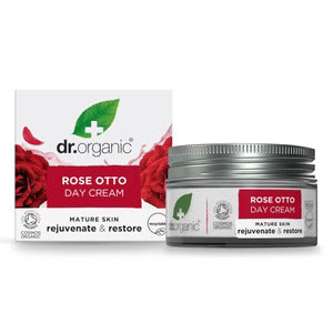 Dr Organic Crema de Día de Rosa de Otón - 50ml