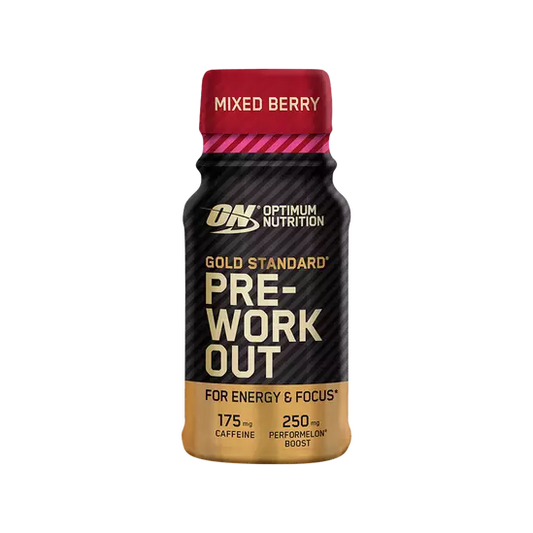 Optimum Nutrition Gold Standard Pre-Workout Shot Mezcla de Frutas del Bosque - 60ml