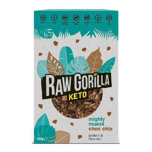 Raw Gorilla Keto Muesli Poderoso con Chips de Chocolate - 250g