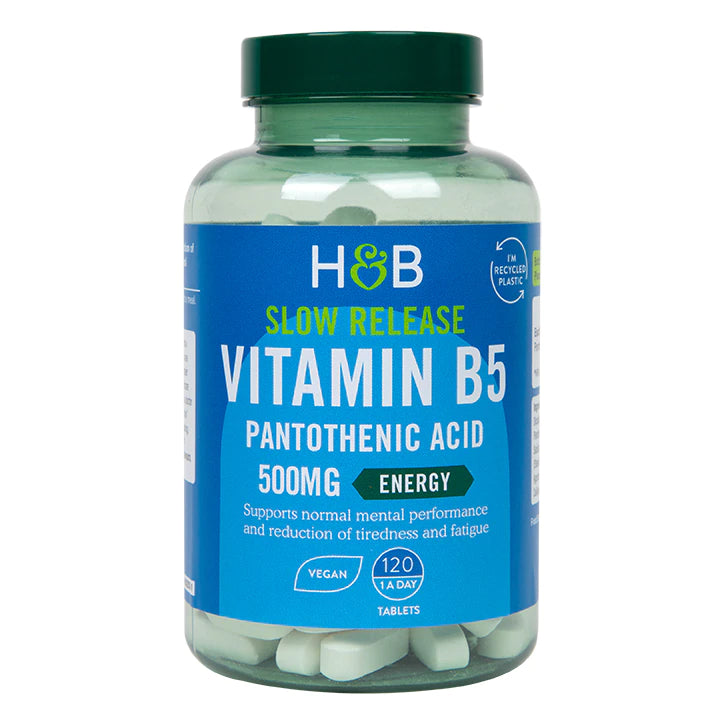 Vitamina B5 de Liberación Lenta + Ácido Pantoténico 500mg - 120 Comprimidos