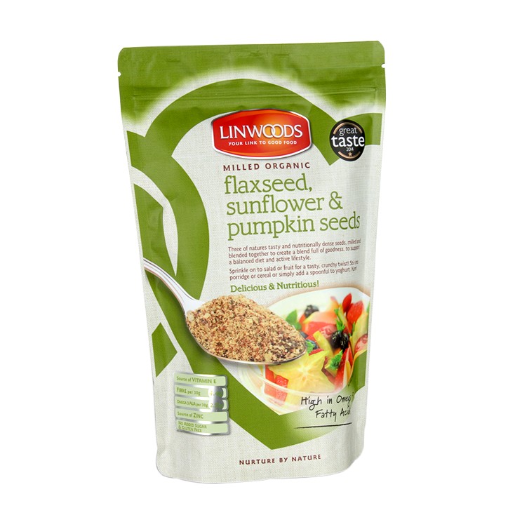 Linwoods Molido Orgánico de Semillas de Lino, Girasol & Calabaza - 425g