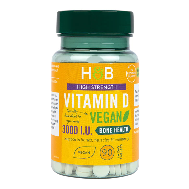 Vitamina D 3000 I.U. 75ug Vegana - 90 Comprimidos